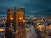 Woudrichem in de sneeuw van VVV Biesboschlinie