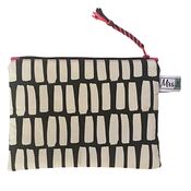 Plat Etui Coated Katoen Zwart-Wit van Mrsdejong