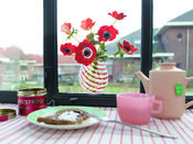 Flat Flowers Anemoon Rood van Flat Flowers