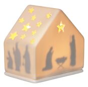 Räder porselein kerststal lichthuisje