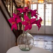 Sjaal met Verhaal tak lelie burgundy vilt van Sjaal met Verhaal