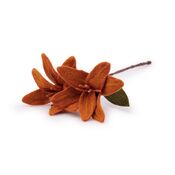 Bekijk Sjaal met Verhaal tak lelie cognac vilt van Sjaal met Verhaal